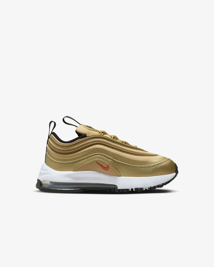 Kids Nike Younger Kids 3 8211 7 Years Air Max 97 Metallic Goldblackwhiteuniversity Red