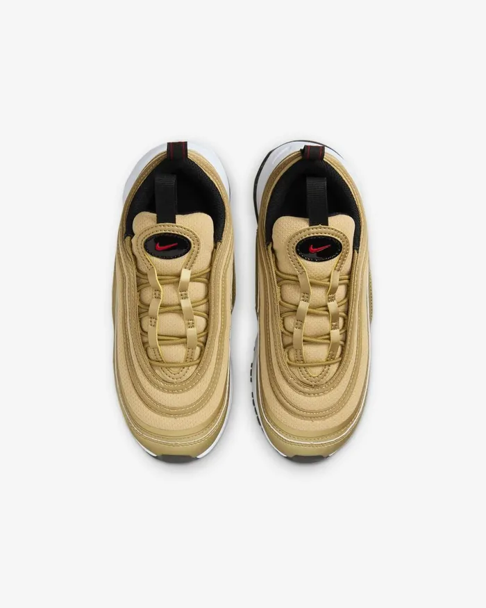 Kids Nike Younger Kids 3 8211 7 Years Air Max 97 Metallic Goldblackwhiteuniversity Red