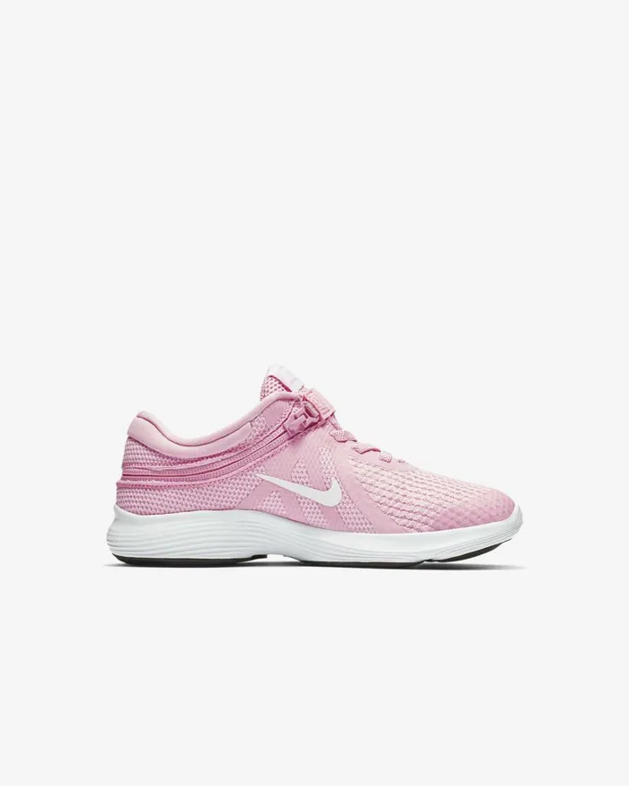 Kids Nike Younger Kids 3 8211 7 Years Revolution 4 FlyEase Pink Risepink Foamwhite