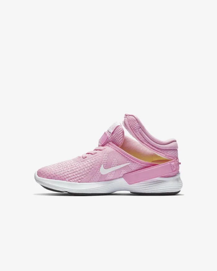 Kids Nike Younger Kids 3 8211 7 Years Revolution 4 FlyEase Pink Risepink Foamwhite