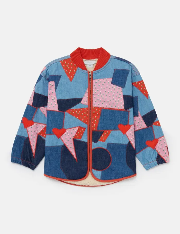 Kids Patchwork Denim Jacket Multicolour Stella McCartney Outerwear