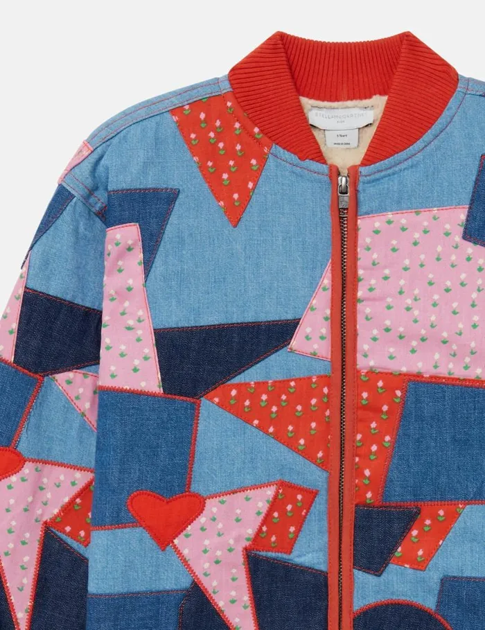 Kids Patchwork Denim Jacket Multicolour Stella McCartney Outerwear Kids Patchwork Denim Jacket Multicolour Stella McCartney Outerwear