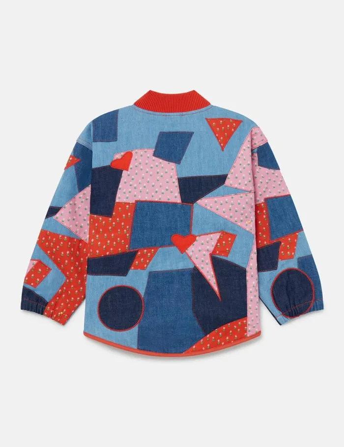 Kids Patchwork Denim Jacket Multicolour Stella McCartney Outerwear Kids Patchwork Denim Jacket Multicolour Stella McCartney Outerwear