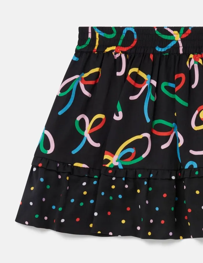 Kids Ribbon Print PolkaDot Skirt Multicolour Stella McCartney Pants and Shorts Kids Ribbon Print PolkaDot Skirt Multicolour Stella McCartney Pants and Shorts