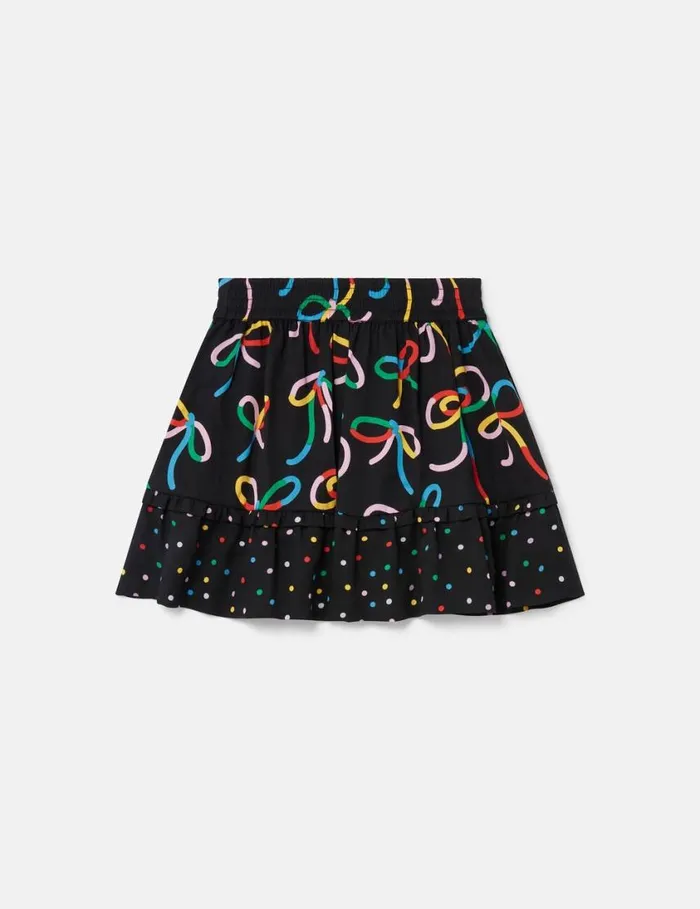 Kids Ribbon Print PolkaDot Skirt Multicolour Stella McCartney Pants and Shorts Kids Ribbon Print PolkaDot Skirt Multicolour Stella McCartney Pants and Shorts