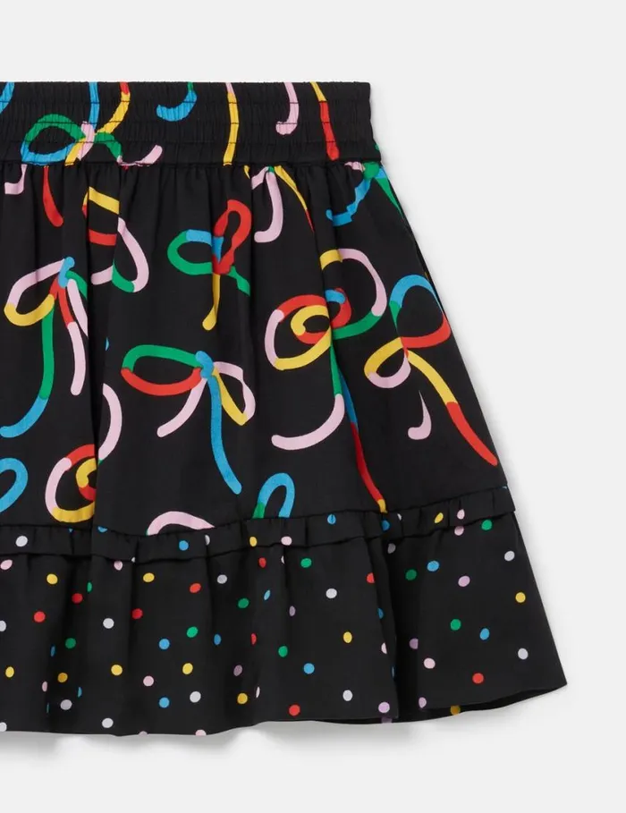 Kids Ribbon Print PolkaDot Skirt Multicolour Stella McCartney Pants and Shorts Kids Ribbon Print PolkaDot Skirt Multicolour Stella McCartney Pants and Shorts