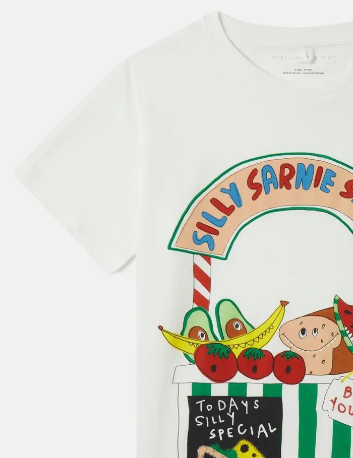 Kids Sarnie Snack Stall TShirt Ivory Stella McCartney TShirts And Sweatshirt