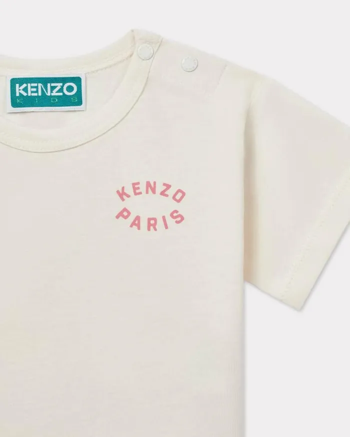 Kids Set Of 2 039KENZO Tour039 Cotton Tshirts Ecru Kenzo Babies 1 Month 8211 2 Years