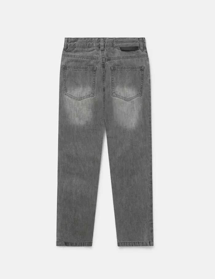 Kids Shark Face Ripped Skinny Jeans Grey Stella McCartney Pants and Shorts