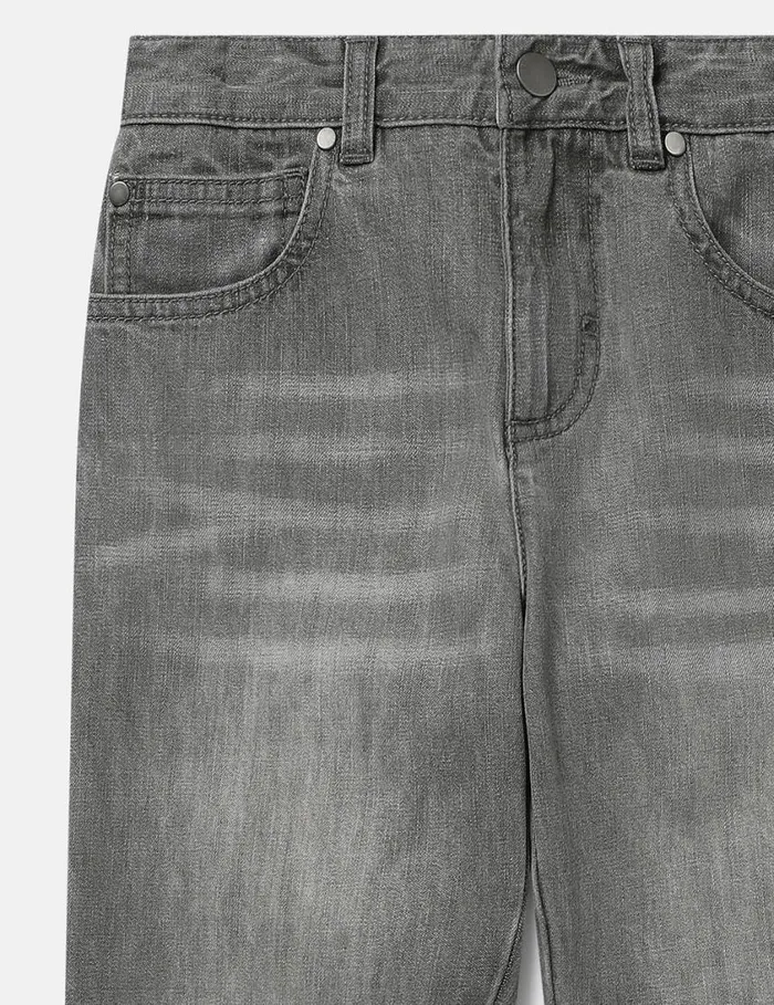 Kids Shark Face Ripped Skinny Jeans Grey Stella McCartney Pants and Shorts