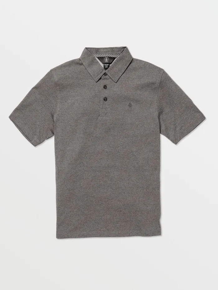 Kids Shirts and Flannels Volcom Big Boys Wowzer Polo Short Sleeve Shirt 8211 Stealth