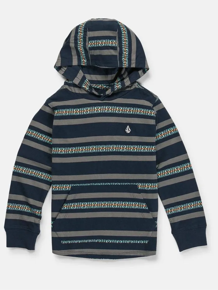 Kids Shirts and Flannels Volcom Little Boys Seed Stone Hood Long Sleeve Shirt 8211 Navy