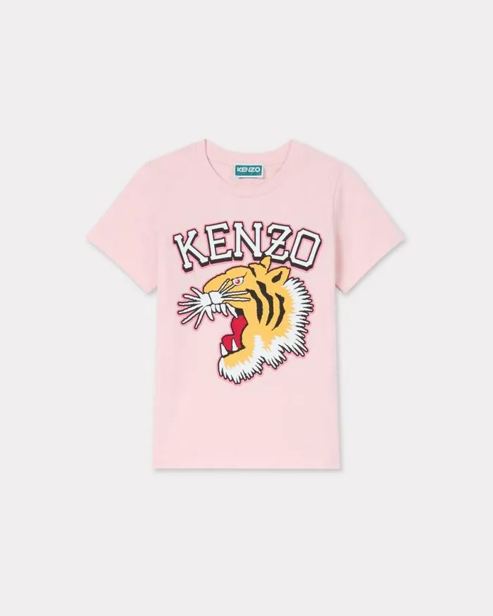 Kids Shortsleeved Cotton Tshirt Pastel Pink Kenzo Tshirts And Sweatshirts