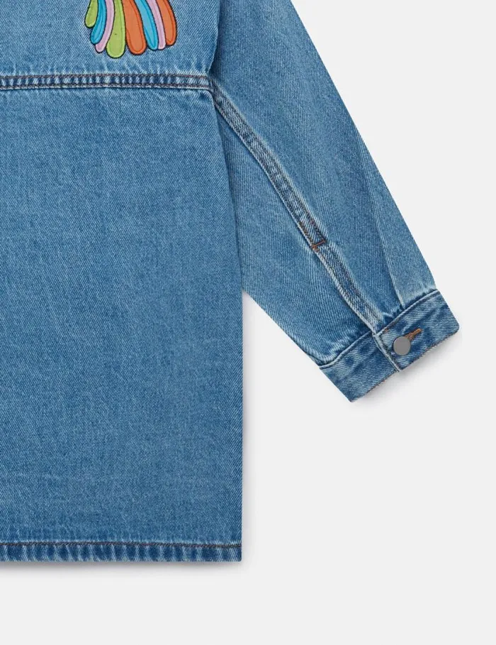 Kids Stella Graphic Denim Shirt Light Blue Stella McCartney Outerwear