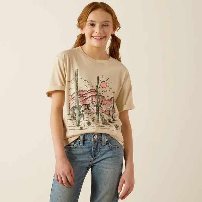 Kids TShirts and Polos Ariat Ariat Horse With No Name TShirt Natural