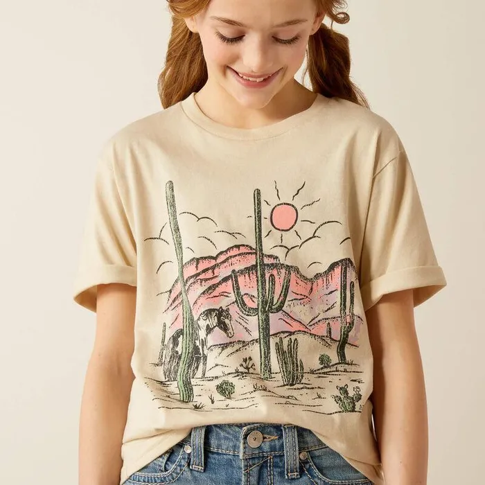 Kids TShirts and Polos Ariat Ariat Horse With No Name TShirt Natural Kids TShirts and Polos Ariat Ariat Horse With No Name TShirt Natural