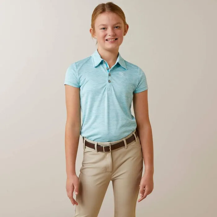 Kids TShirts and Polos Ariat Laguna Polo Heather Maui Blue