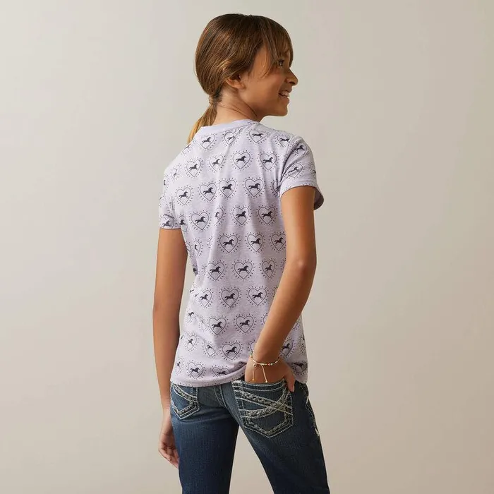 Kids TShirts and Polos Ariat So Love TShirt Half Drop Heather Grey Kids TShirts and Polos Ariat So Love TShirt Half Drop Heather Grey