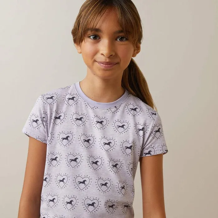 Kids TShirts and Polos Ariat So Love TShirt Half Drop Heather Grey Kids TShirts and Polos Ariat So Love TShirt Half Drop Heather Grey