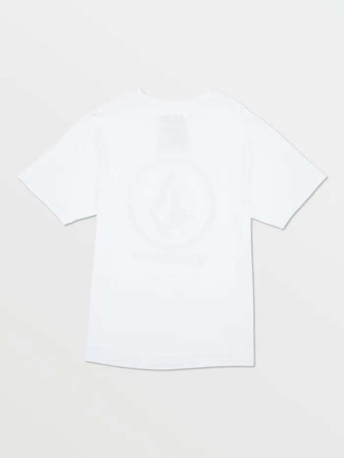 Kids TShirts and Tanks Volcom Big Boys Crisp Stone Short Sleeve Tee 8211 White