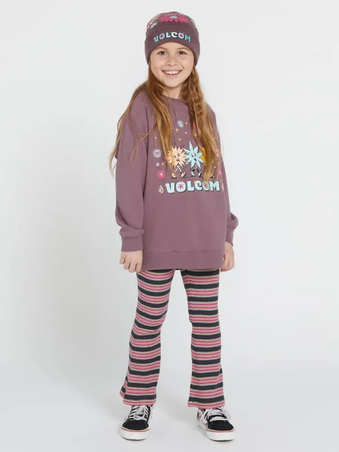 Kids TShirts and Tanks Volcom Girls Truly Stokin Boyfriend Long Sleeve Shirt 8211 Acai