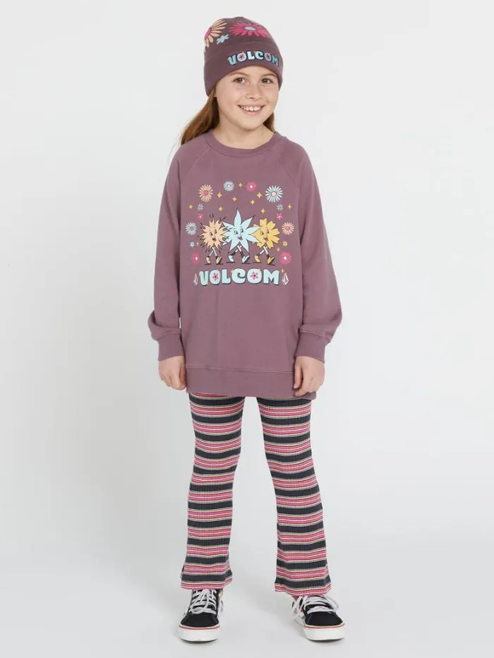 Kids TShirts and Tanks Volcom Girls Truly Stokin Boyfriend Long Sleeve Shirt 8211 Acai