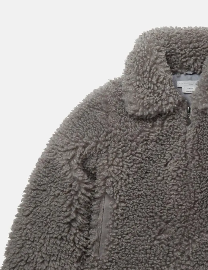 Kids Teddy Bear Coat Grey Stella McCartney Outerwear
