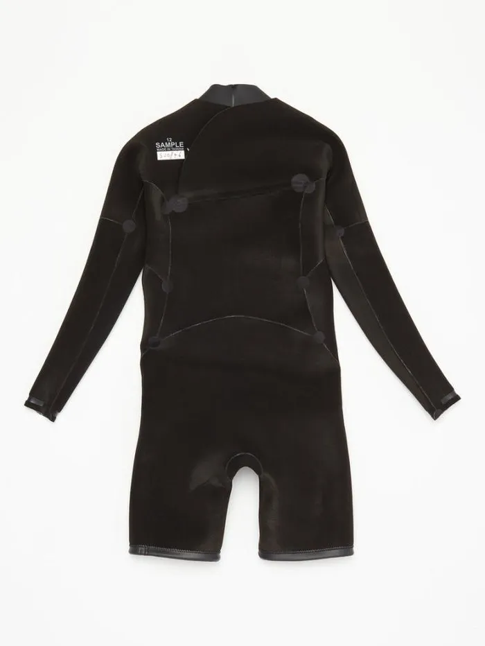 Kids Wetsuits Volcom Big Boys Modulator 2mm Chest Zip Long Sleeve Springsuit 8211 Charcoal