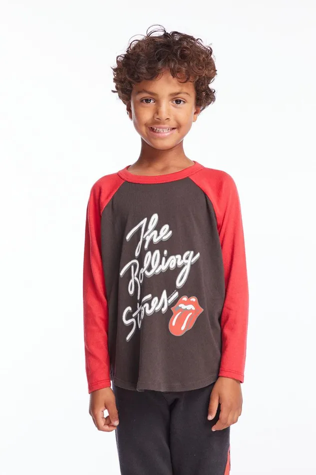 KidsWomens Boys Chaser Brand Rolling Stones Script Logo Boys Long Sleeve