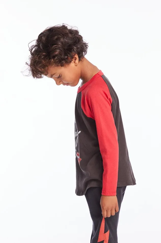 KidsWomens Boys Chaser Brand Rolling Stones Script Logo Boys Long Sleeve