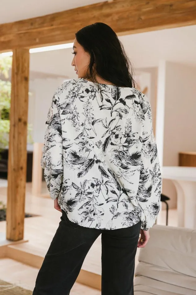 Kimberly Floral Blouse Ivory Women Bohme Tops