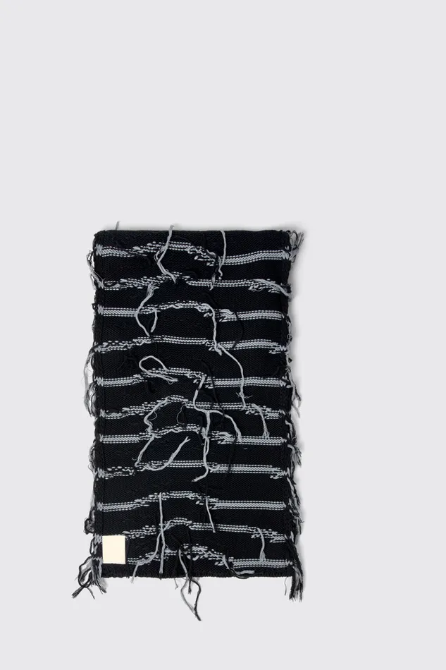 Knit Men Camper Knit Scarf Black Intarsia Knit Scarf Knit Men Camper Knit Scarf Black Intarsia Knit Scarf