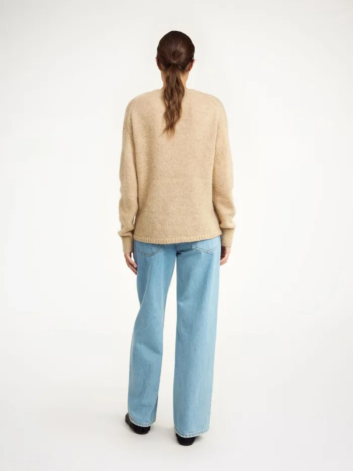 Knitwear Women By Malene Birger Briella Mohairblend Sweater Twill Beige Knitwear Women By Malene Birger Briella Mohairblend Sweater Twill Beige