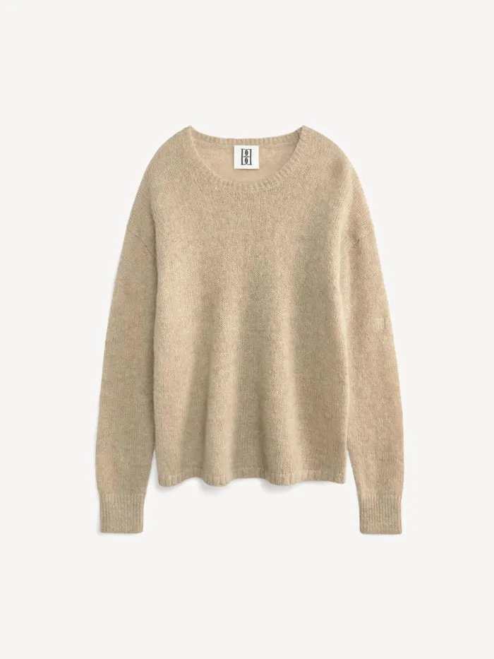 Knitwear Women By Malene Birger Briella Mohairblend Sweater Twill Beige Knitwear Women By Malene Birger Briella Mohairblend Sweater Twill Beige