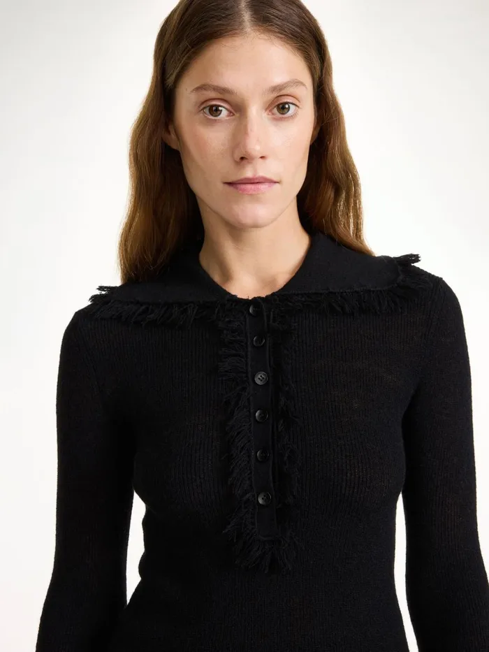 Knitwear Women By Malene Birger Dreele Woolblend Sweater Black Knitwear Women By Malene Birger Dreele Woolblend Sweater Black