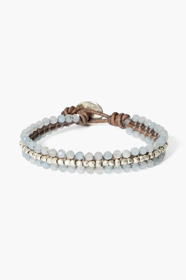 Koa Cuff Wrap Bracelet Aquamarine Women Chan Luu Bracelets