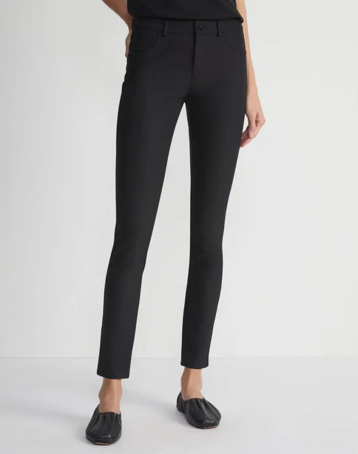 Lafayette 148 New York Acclaimed Stretch Mercer Pant Black Ready To Wear Pants and Shorts