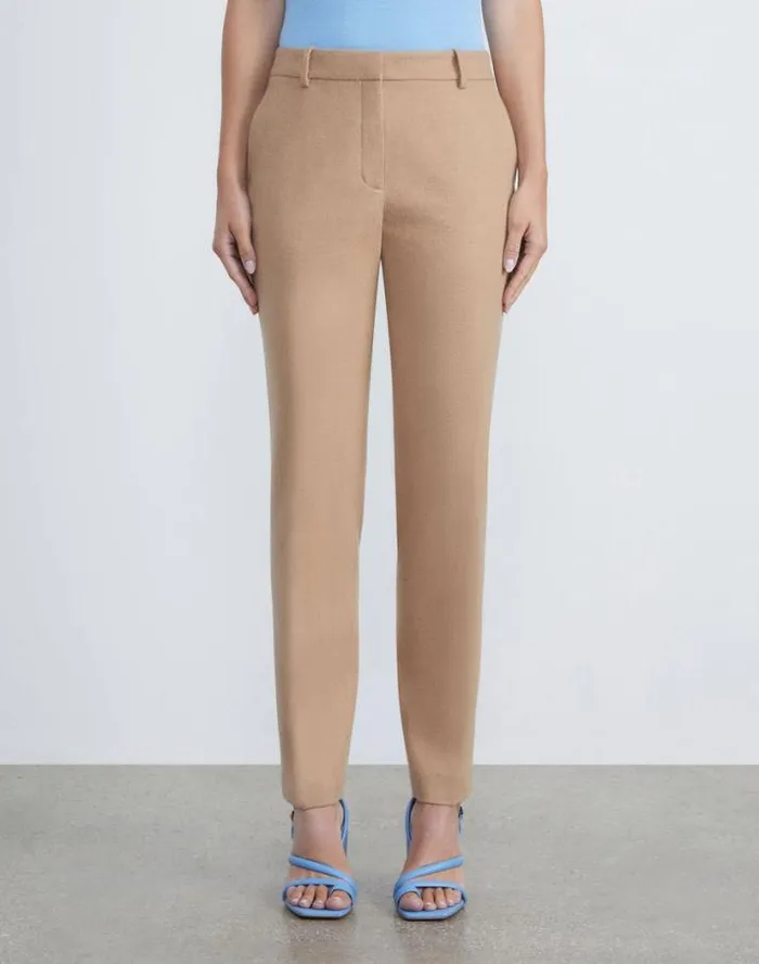 Lafayette 148 New York Camel Hair Clinton Ankle Pant Camel Ready To Wear Pants and Shorts