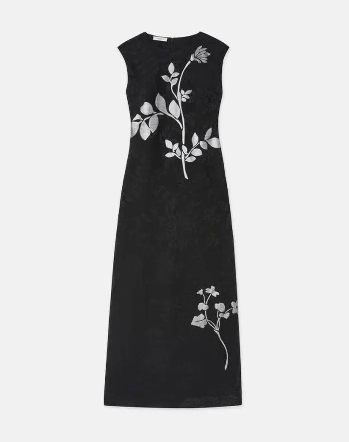 Lafayette 148 New York Flora Bloom Metallic Jacquard ViscoseSilk Dress Black Multi Ready To Wear Dresses Lafayette 148 New York Flora Bloom Metallic Jacquard ViscoseSilk Dress Black Multi Ready To Wear Dresses