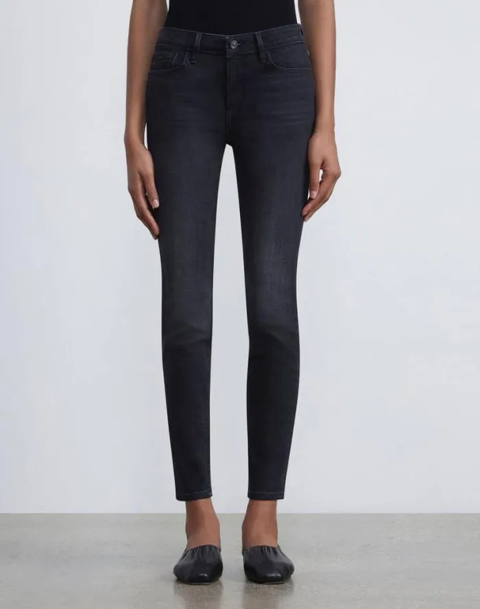 Lafayette 148 New York L148 Denim Mercer Skinny Jean Washed Onyx Ready To Wear Pants and Shorts