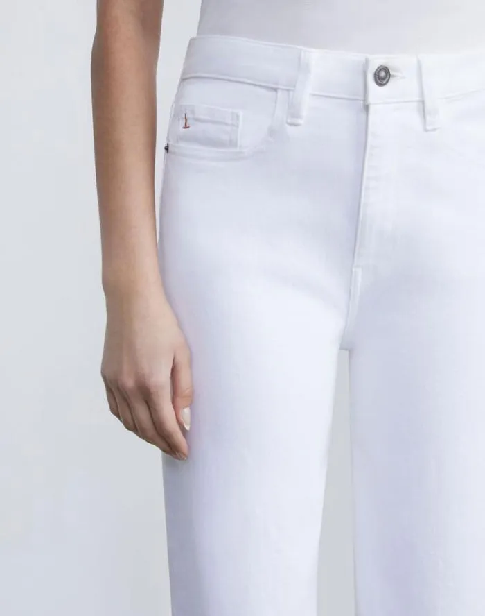 Lafayette 148 New York L148 Denim Wyckoff WideLeg Cropped Jean Washed Plaster Ready To Wear Pants and Shorts