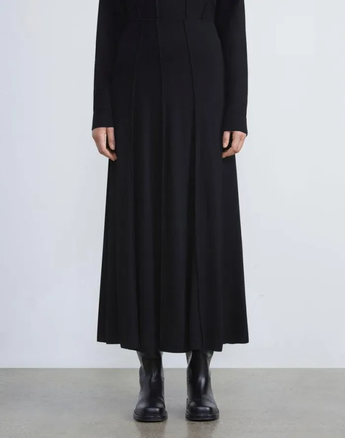 Lafayette 148 New York Responsible Fine Gauge Merino Knit Skirt Black Ready To Wear Skirts