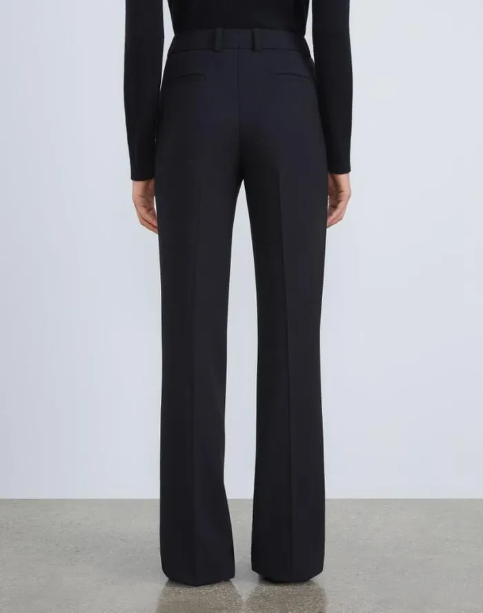 Lafayette 148 New York Responsible Wool Double Face Gates Pant Black Ready To Wear Pants and Shorts
