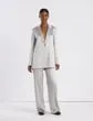 Lafayette 148 New York Satin Sullivan Pant Pale Grey Ready To Wear Pants and Shorts