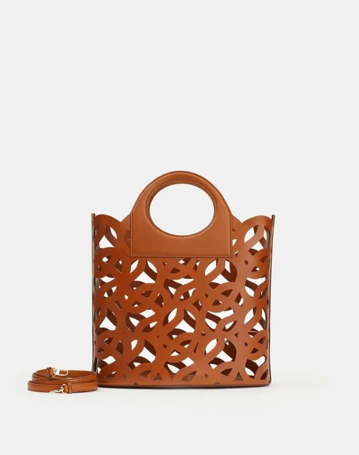 Lafayette 148 New York Vachetta Leather 8 Knot Basket BagLarge Copper Accessories Leather Accessories