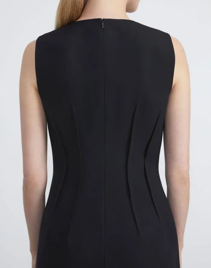 Lafayette 148 New York WoolSilk Crepe Flared Dress Black Ready To Wear Dresses Lafayette 148 New York WoolSilk Crepe Flared Dress Black Ready To Wear Dresses