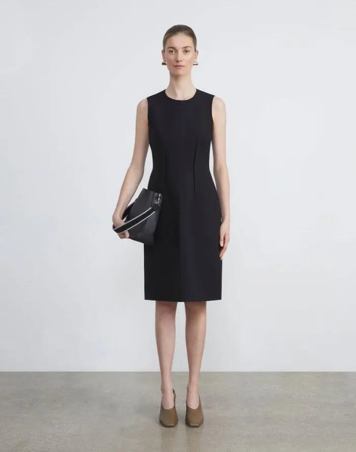 Lafayette 148 New York WoolSilk Crepe Flared Dress Black Ready To Wear Dresses Lafayette 148 New York WoolSilk Crepe Flared Dress Black Ready To Wear Dresses