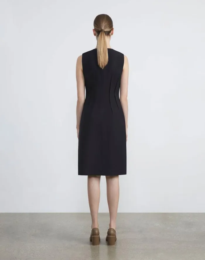 Lafayette 148 New York WoolSilk Crepe Flared Dress Black Ready To Wear Dresses Lafayette 148 New York WoolSilk Crepe Flared Dress Black Ready To Wear Dresses
