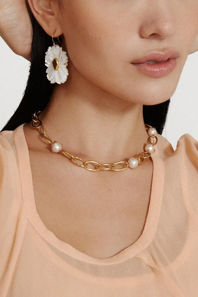 Lark Chain Necklace White Pearl Women Chan Luu Necklaces