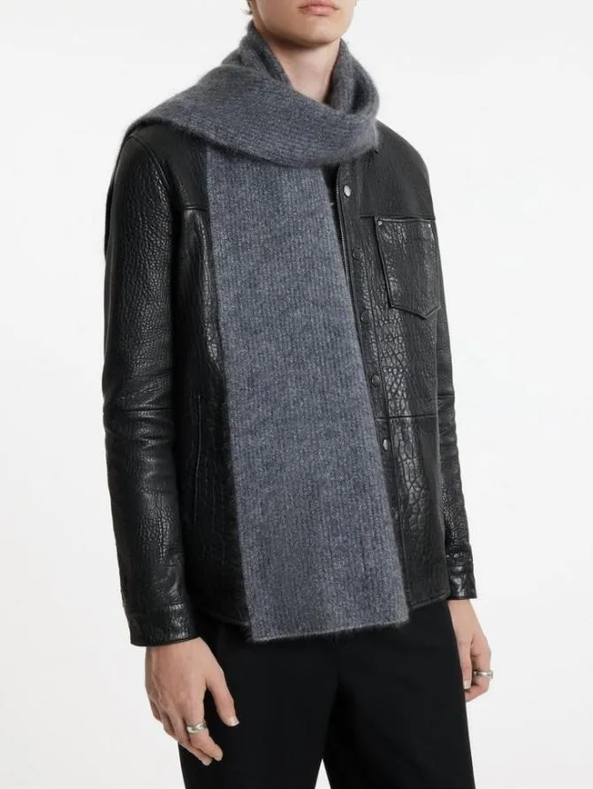 LEA SCARF Deep Olive Accessories John Varvatos Scarves